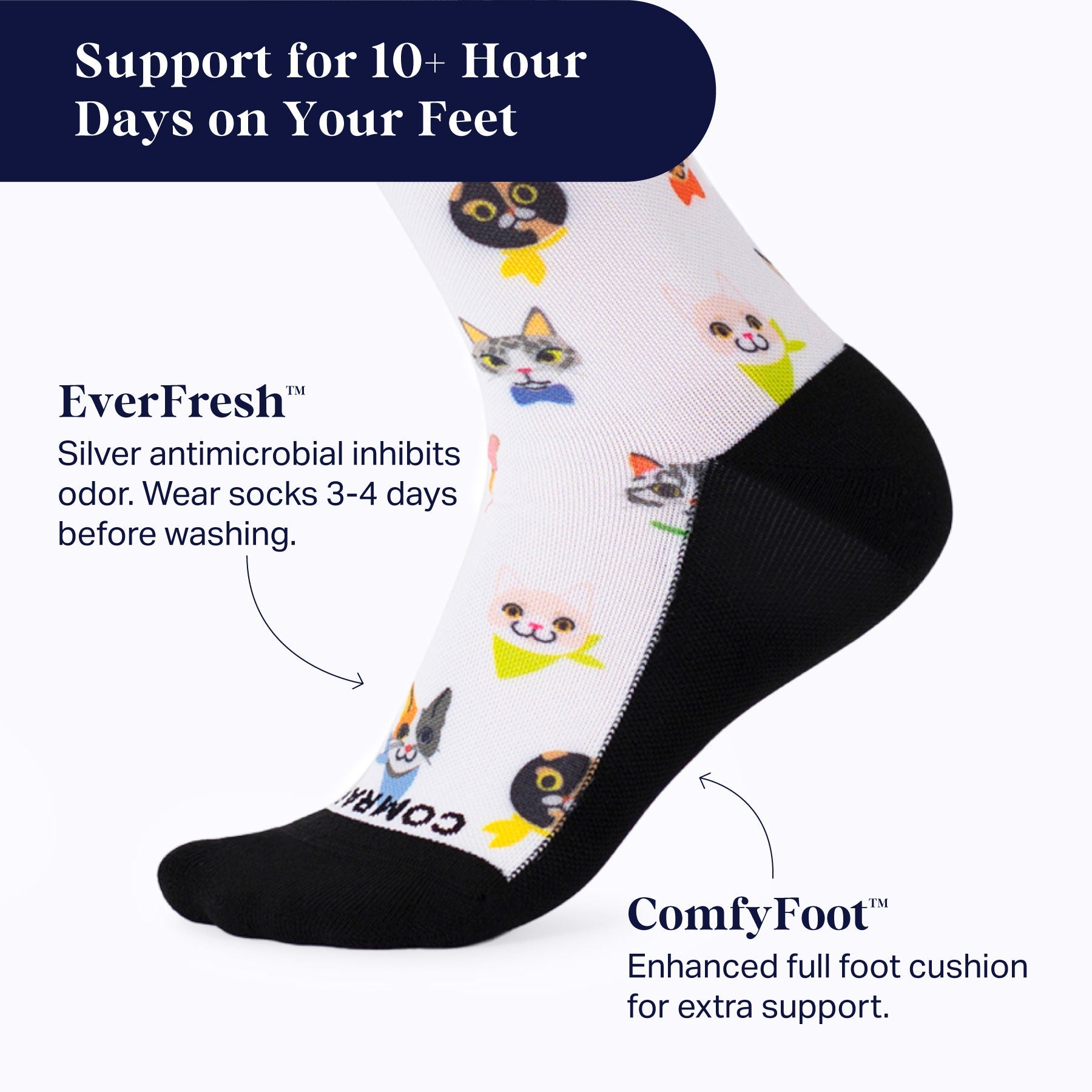 Cute Compression Socks – Cat