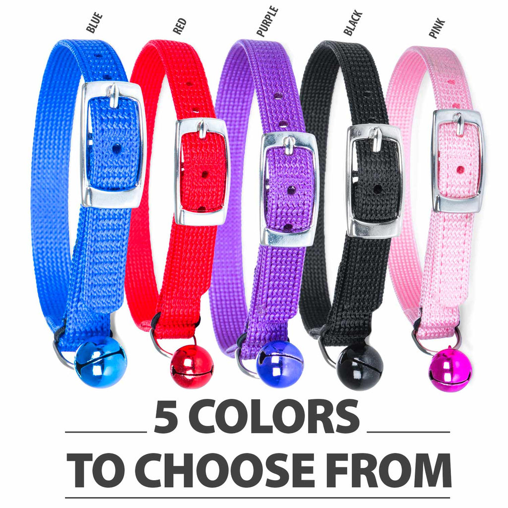 Jeffers Solid Adjustable Nylon Cat Collars